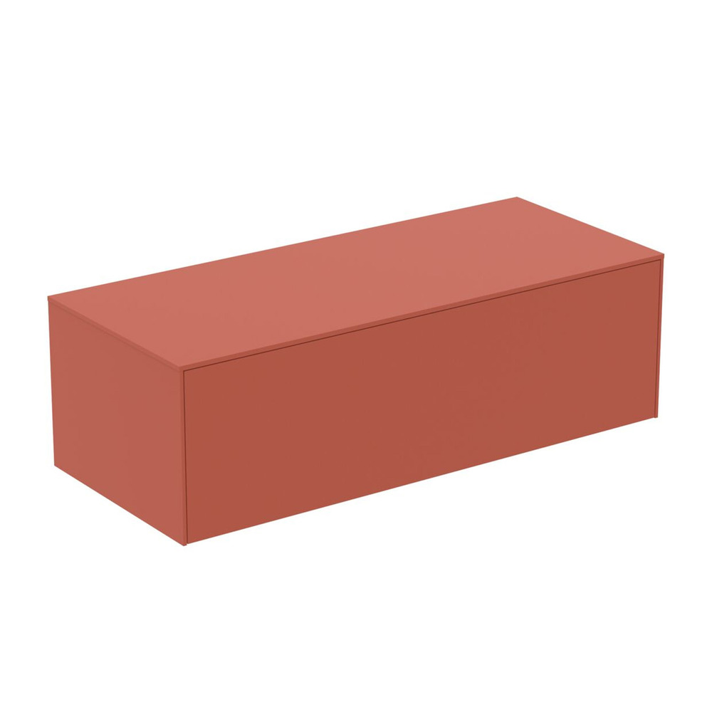 Dulap baza suspendat Ideal Standard Atelier Conca rosu - oranj mat 1 sertar cu blat 120 cm