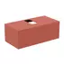 Dulap baza suspendat Ideal Standard Atelier Conca rosu - oranj mat 1 sertar si blat cu decupaj central 100 cm picture - 1