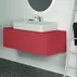 Dulap baza suspendat Ideal Standard Atelier Conca rosu - oranj mat 1 sertar si blat cu decupaj central 120 cm picture - 4