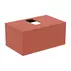 Dulap baza suspendat Ideal Standard Atelier Conca rosu - oranj mat 1 sertar si blat cu decupaj central 80 cm picture - 1
