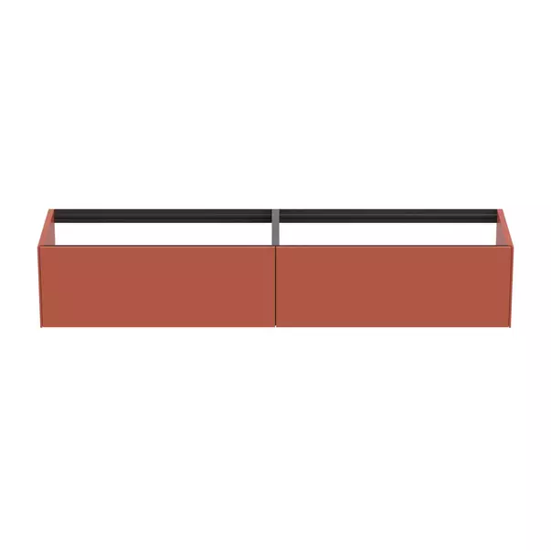 Dulap baza suspendat Ideal Standard Atelier Conca rosu - oranj mat 2 sertare 200 cm picture - 5