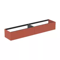 Dulap baza suspendat Ideal Standard Atelier Conca rosu - oranj mat 2 sertare 240 cm