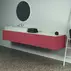 Dulap baza suspendat Ideal Standard Atelier Conca rosu - oranj mat 2 sertare 240 cm picture - 4