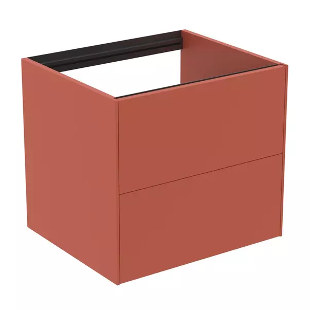 Dulap baza suspendat Ideal Standard Atelier Conca rosu - oranj mat 2 sertare 60 cm picture - 2