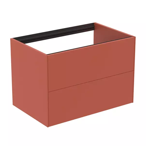 Dulap baza suspendat Ideal Standard Atelier Conca rosu - oranj mat 2 sertare 80 cm picture - 2
