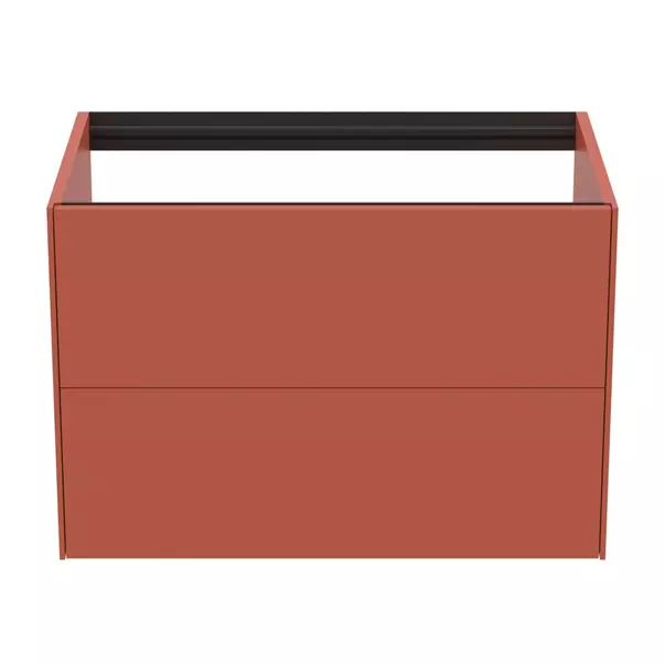 Dulap baza suspendat Ideal Standard Atelier Conca rosu - oranj mat 2 sertare 80 cm picture - 4