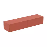Dulap baza suspendat Ideal Standard Atelier Conca  rosu - oranj mat 2 sertare cu blat 200 cm