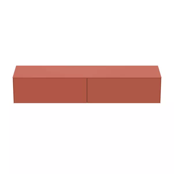 Dulap baza suspendat Ideal Standard Atelier Conca  rosu - oranj mat 2 sertare cu blat 200 cm picture - 9