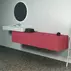 Dulap baza suspendat Ideal Standard Atelier Conca  rosu - oranj mat 2 sertare cu blat 200 cm picture - 6