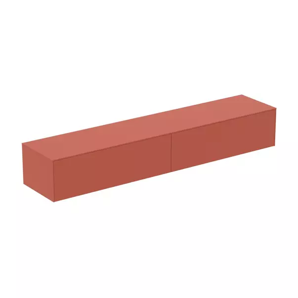 Dulap baza suspendat Ideal Standard Atelier Conca  rosu - oranj mat 2 sertare cu blat 240 cm picture - 2