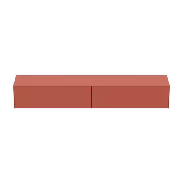 Dulap baza suspendat Ideal Standard Atelier Conca  rosu - oranj mat 2 sertare cu blat 240 cm picture - 9