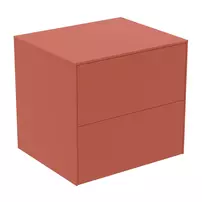 Dulap baza suspendat Ideal Standard Atelier Conca rosu - oranj mat 2 sertare cu blat 60 cm
