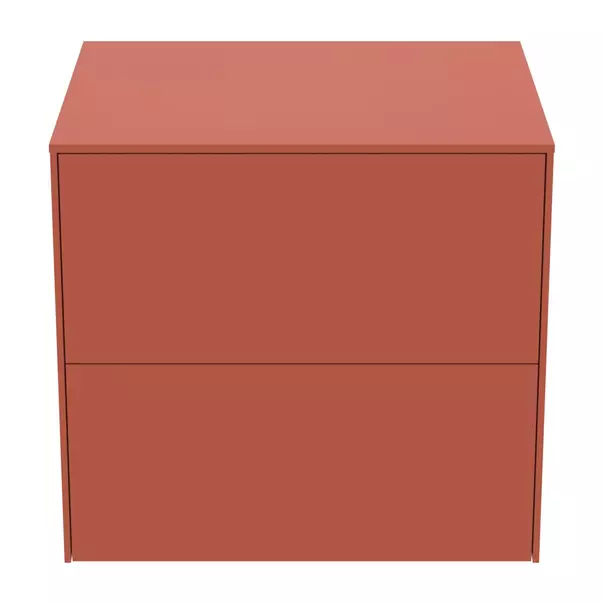 Dulap baza suspendat Ideal Standard Atelier Conca rosu - oranj mat 2 sertare cu blat 60 cm picture - 8