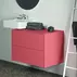 Dulap baza suspendat Ideal Standard Atelier Conca rosu - oranj mat 2 sertare cu blat 80 cm picture - 3