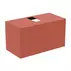 Dulap baza suspendat Ideal Standard Atelier Conca rosu - oranj mat 2 sertare si blat cu decupaj central 100 cm picture - 1