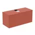 Dulap baza suspendat Ideal Standard Atelier Conca rosu - oranj mat 2 sertare si blat cu decupaj central 120 cm picture - 2