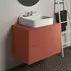 Dulap baza suspendat Ideal Standard Atelier Conca rosu - oranj mat 2 sertare si blat cu decupaj central 80 cm picture - 1