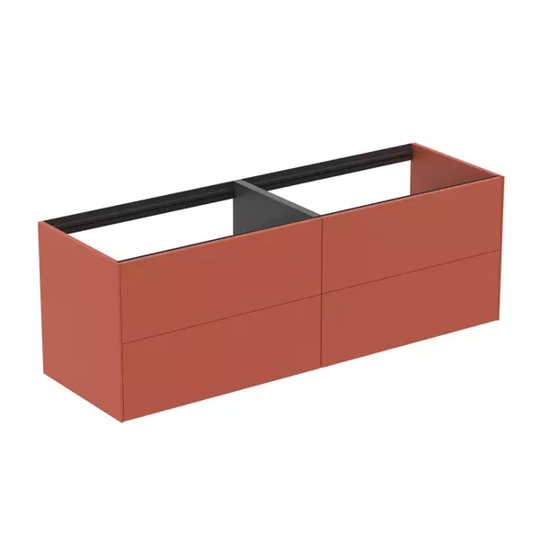 Dulap baza suspendat Ideal Standard Atelier Conca rosu - oranj mat 4 sertare 160 cm picture - 2