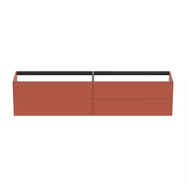 Dulap baza suspendat Ideal Standard Atelier Conca rosu - oranj mat 4 sertare 240 cm picture - 5