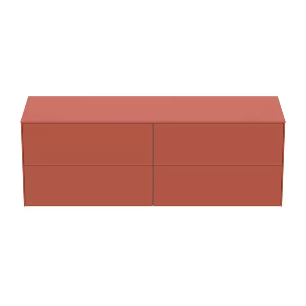 Dulap baza suspendat Ideal Standard Atelier Conca  rosu - oranj mat 4 sertare cu blat 160 cm picture - 8