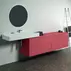 Dulap baza suspendat Ideal Standard Atelier Conca  rosu - oranj mat 4 sertare cu blat 200 cm picture - 2