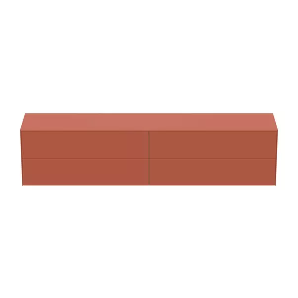 Dulap baza suspendat Ideal Standard Atelier Conca  rosu - oranj mat 4 sertare cu blat 240 cm picture - 8
