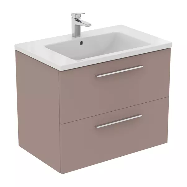 Dulap baza suspendat Ideal Standard i.life B gri - bej mat 2 sertare 80 cm picture - 8