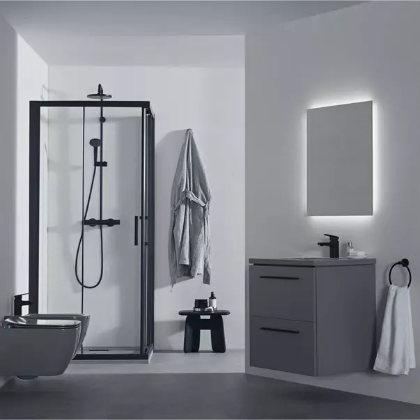 Dulap baza suspendat Ideal Standard i.life B gri quartz mat 2 sertare 60 cm picture - 2