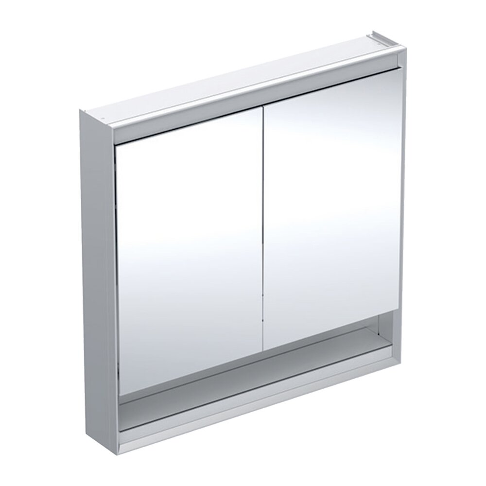 Dulap cu oglinda si nisa Geberit One ComfortLight 90 cm aluminiu eloxat aluminiu