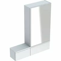 Dulap cu oglinda suspendat Geberit Selnova Square alb 1 usa stanga 2 usi rabatabile 71 cm