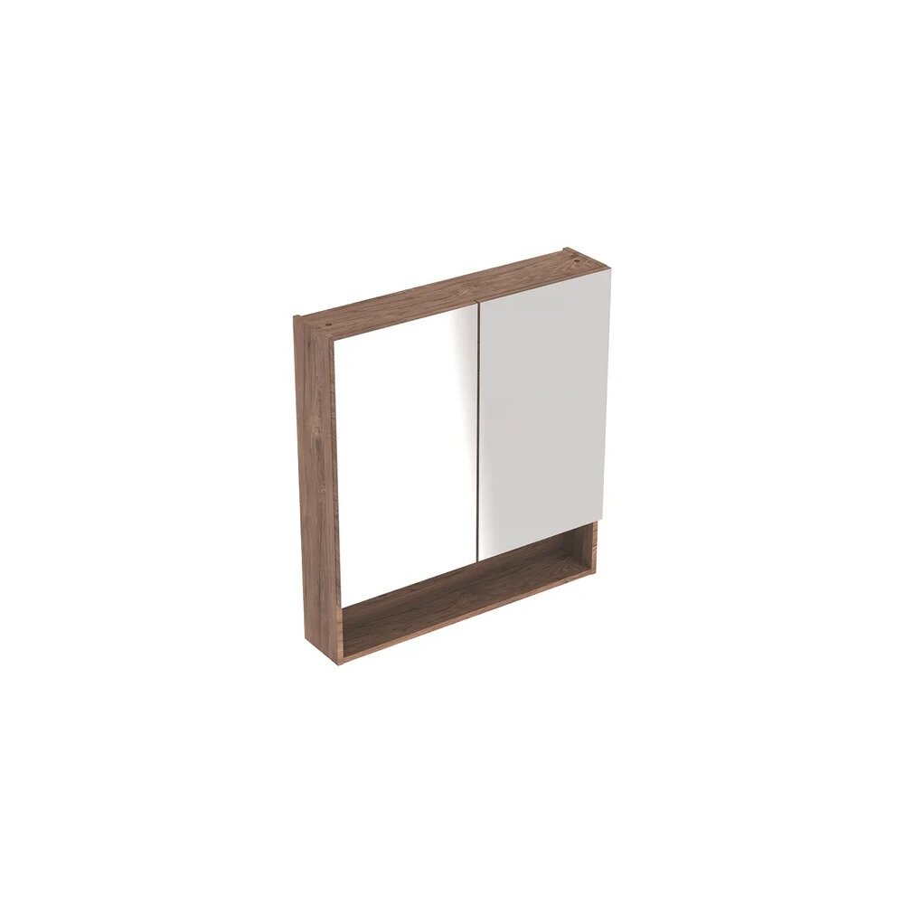 Dulap cu oglinda suspendat Geberit Selnova Square nuc 2 usi 59 cm Geberit