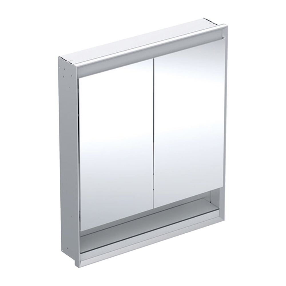 Dulap incastrat cu oglinda si nisa Geberit One ComfortLight 75 cm aluminiu eloxat aluminiu