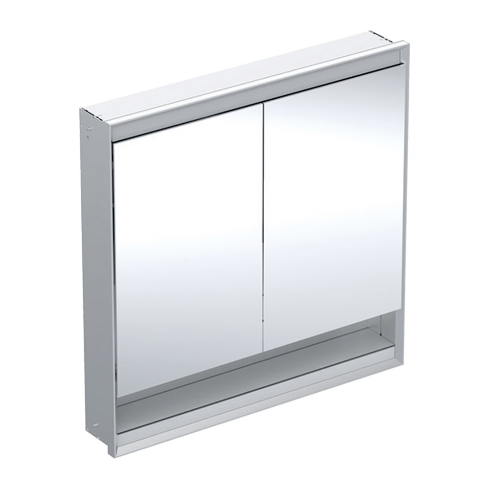 Dulap incastrat cu oglinda si nisa Geberit One ComfortLight 90 cm aluminiu eloxat aluminiu