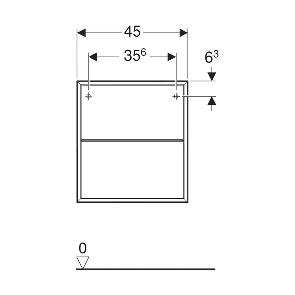 Dulap mediu suspendat Geberit One gri nisip lucios 45 cm picture - 3