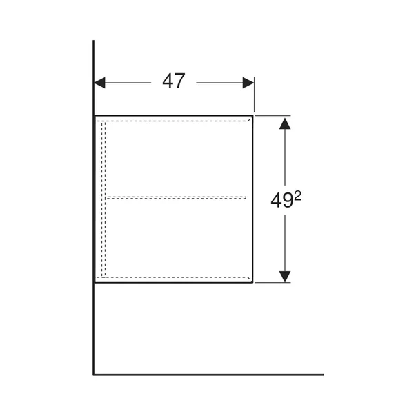 Dulap mediu suspendat Geberit One gri nisip lucios 45 cm picture - 4