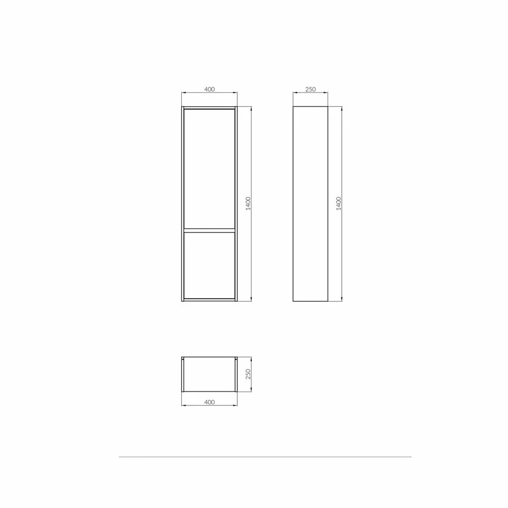 Dulap inalt suspendat Cersanit Crea mdf stejar 140x40 cm S924-024