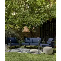 Fotoliu de gradina Asir 700301 negru/albastru