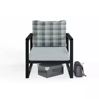 Fotoliu de gradina Asir MTLBHC70003 negru/multicolor