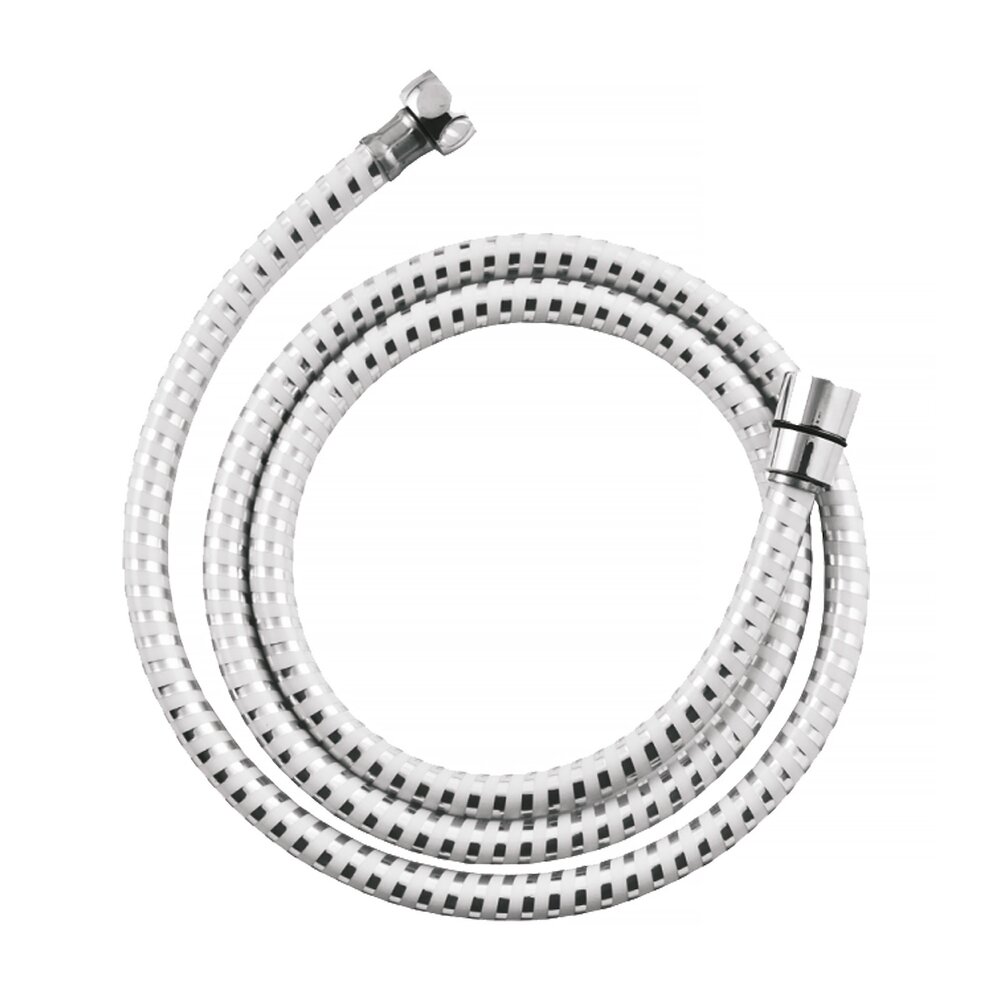 Furtun de dus Invena 150 cm crom - alb lucios