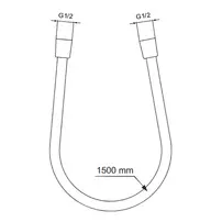 Furtun de dus negru Ideal Standard IdealRain 150 cm picture - 3