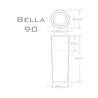 Ghiveci led Micante Bella 90 3000K de exterior picture - 3