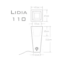 Ghiveci led Micante Lidia 110 RGB de exterior cu telecomanda picture - 3
