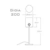 Lampadar decorativ led Micante 200cm Gioia exterior cu suport picture - 3