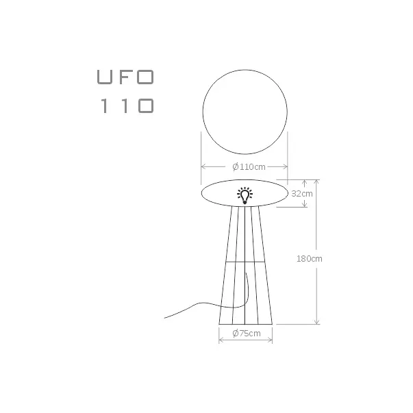 Lampadar led Micante Ufo 110 RGB interior fara telecomanda picture - 2
