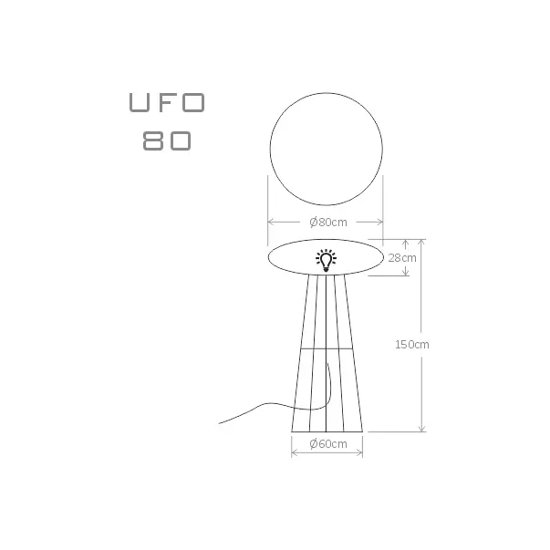 Lampadar led Micante Ufo 80 RGB interior fara telecomanda picture - 4