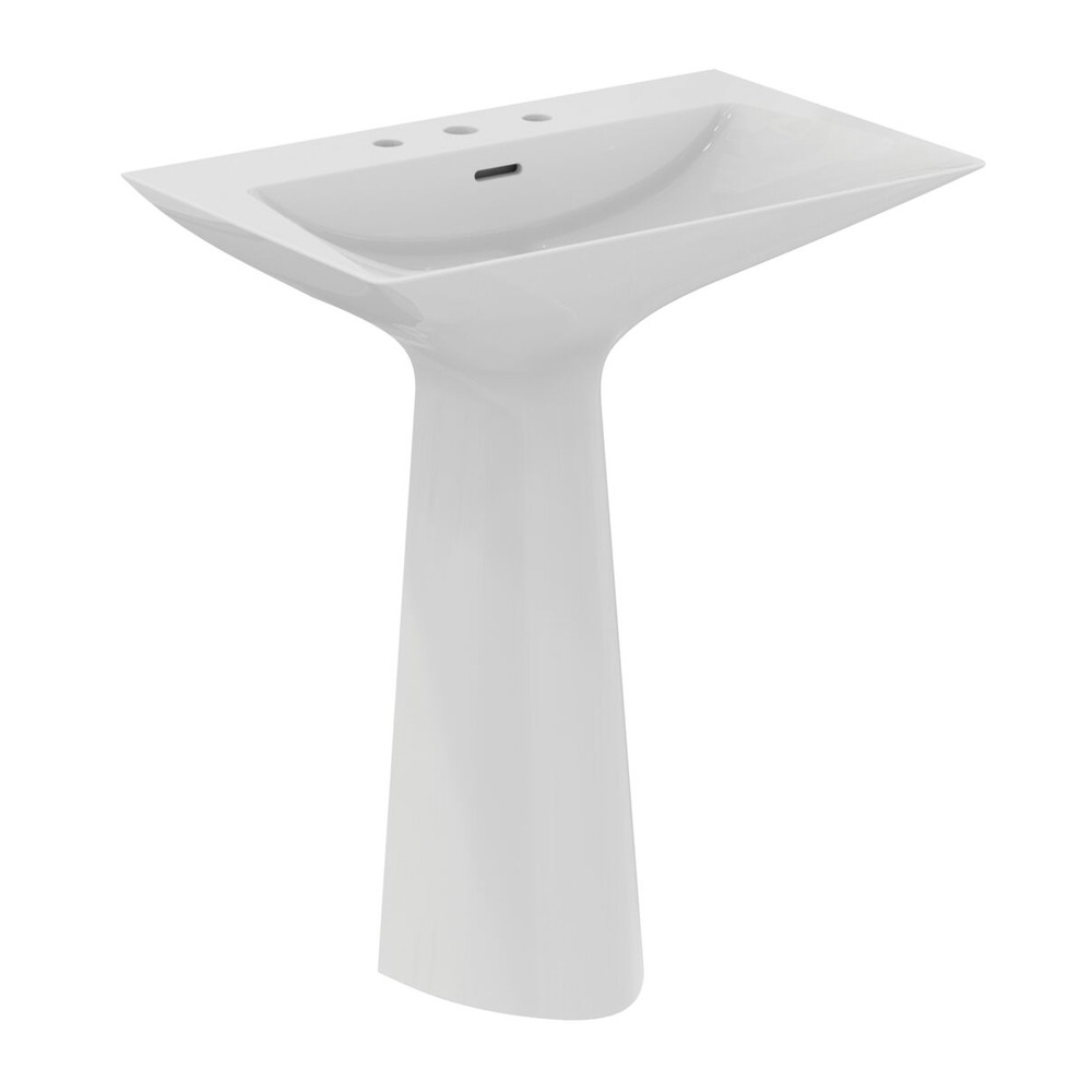 Lavoar freestanding Ideal Standard Atelier Tipo-Z alb lucios 74 cm cu 3 orificii baterie