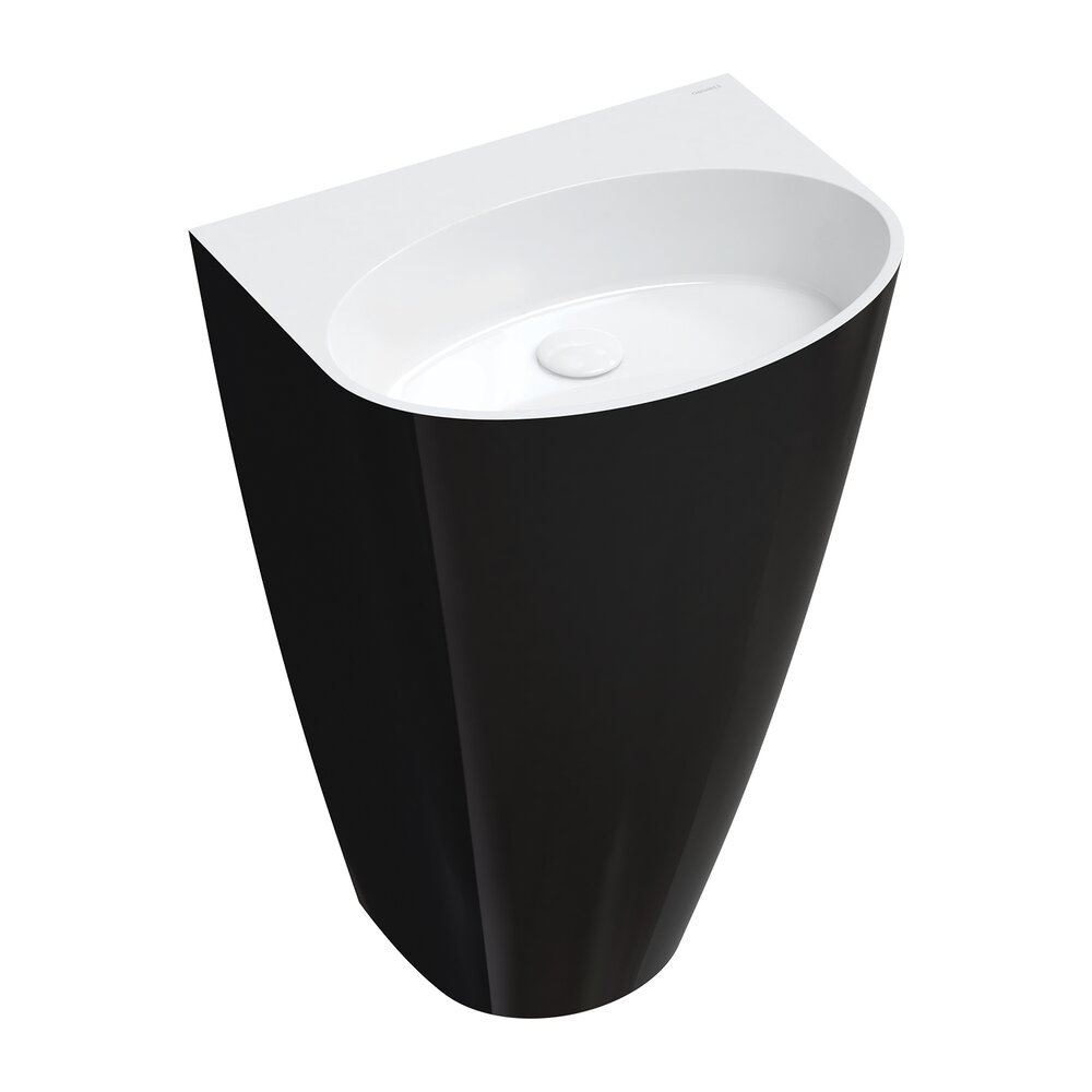 Lavoar freestanding Omnires Siena M+ negru - alb 55 cm