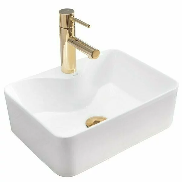 Lavoar mini alb pe blat Rea Kelly 41 cm