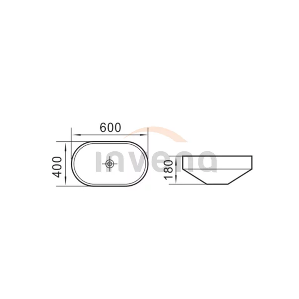 Lavoar incastrat Invena Nike 60 cm alb picture - 2