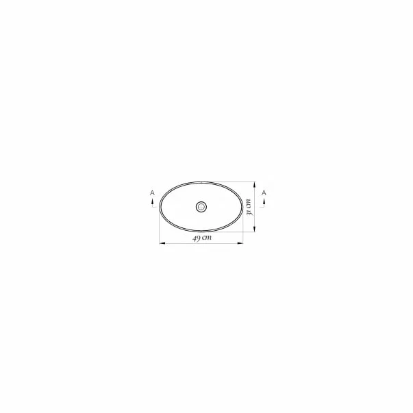 Lavoar pe blat Fluminia Egg 49x31 cm picture - 2